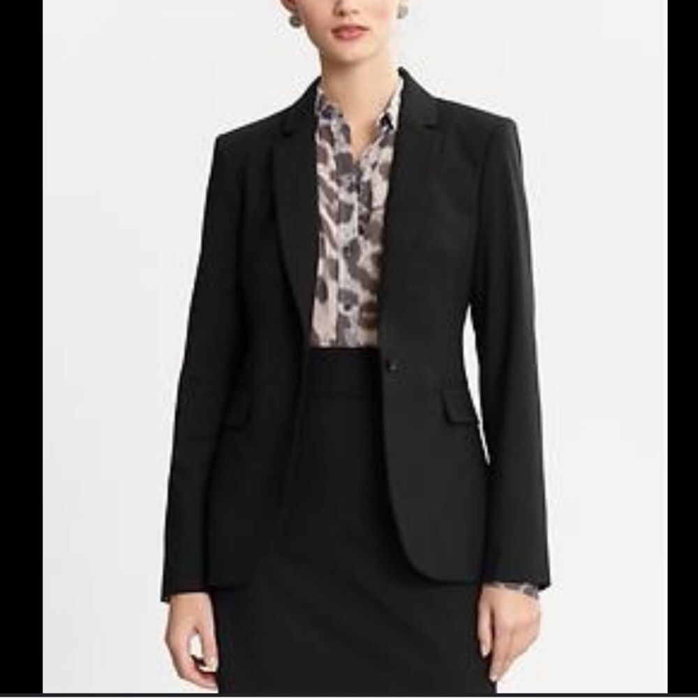 Banana Republic - Single Button Wool Blazer Black - size 8